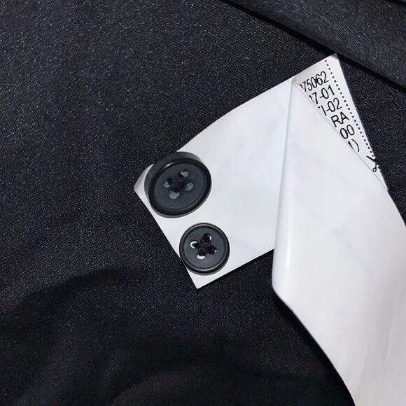 New ZARA Black Active Fabric Slim Fit Long Sleeve Button Down Shirt XL Poly - Picture 4 of 9